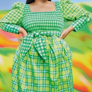 Christopher John Rodgers green and yellow dress!! NWT!!